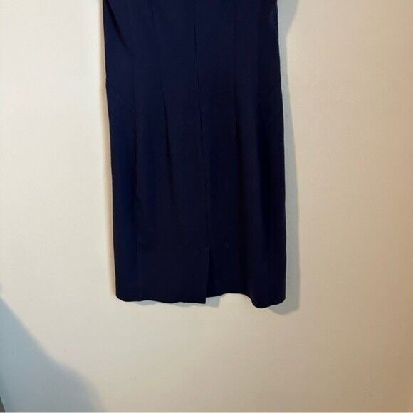 MM LaFleur Lydia Shift Dress Twist Strap Navy Midnight Indigo Women’s Size 0 - Picture 7 of 13